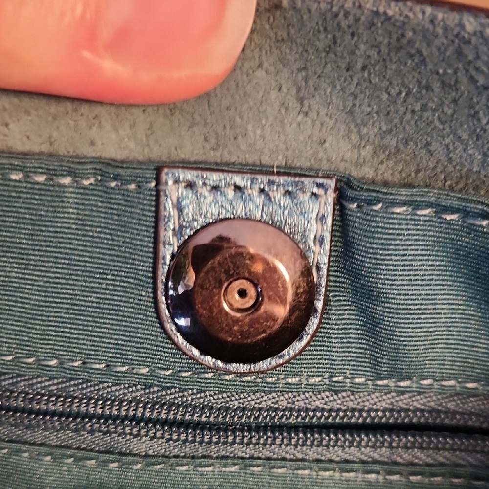 Coach Viridian Metalic Teal Derby Tote - Picture 11 of 15